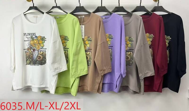 Bluzki damskie Roz M/L-XL-2XL, Mix Kolor Paczka 12 szt